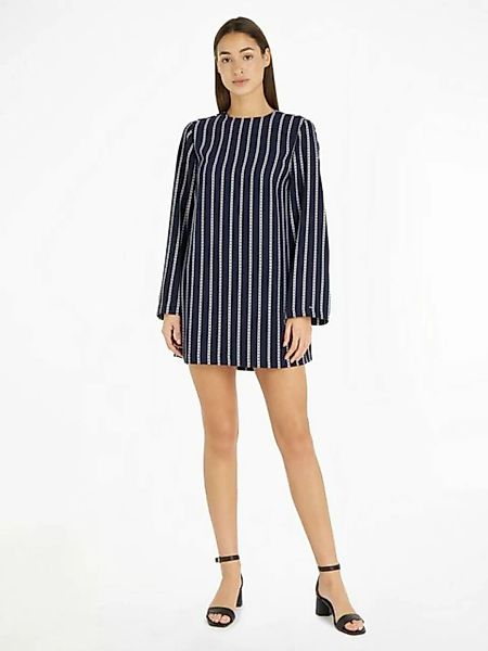 Tommy Hilfiger Blusenkleid ARGYLE STRIPE CREPE SHIFT DRESS mit Rundhals günstig online kaufen