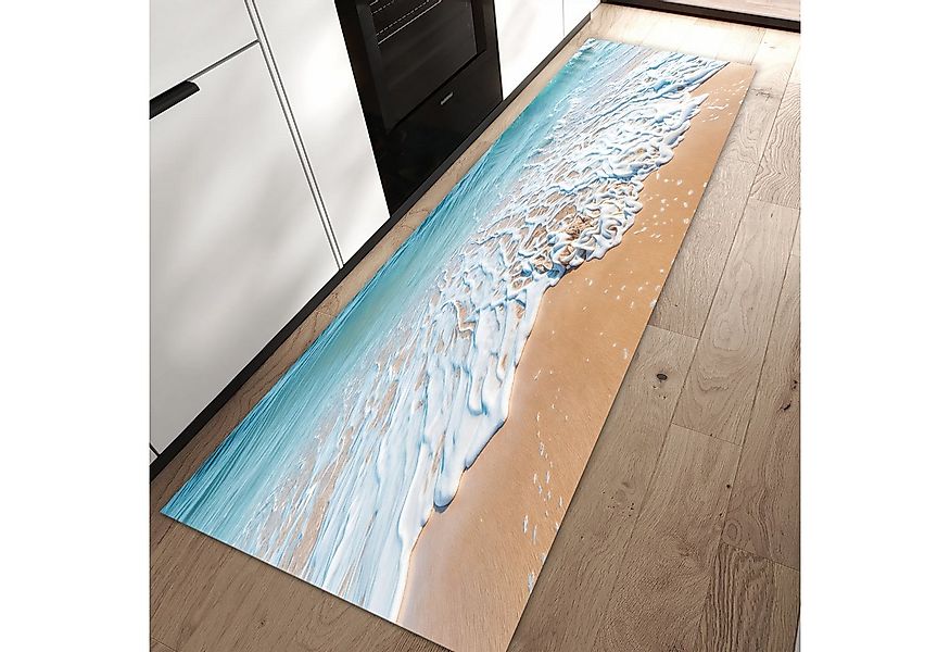 Primedeco Teppich Küchenteppich Tropischer Strand PVC rutschfest abwaschbar günstig online kaufen