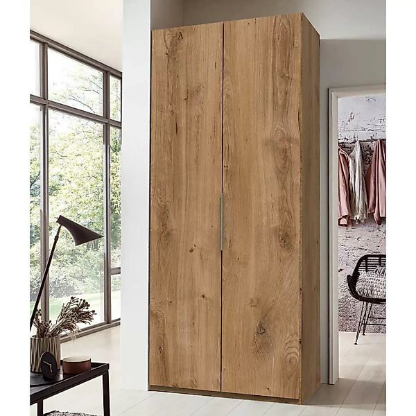 Holzoptik Kleiderschrank 2 türig 236 cm hoch günstig online kaufen