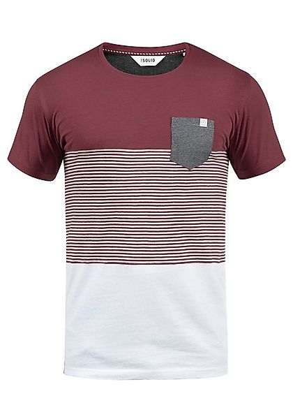 !Solid Rundhalsshirt SDMalte Kurzarmshirt mit Streifen und Brusttasche günstig online kaufen