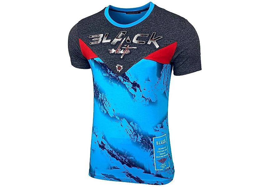 Baxboy T-Shirt Baxboy T-Shirt »Black White« Kurzarmshirt mit All-Over Print günstig online kaufen