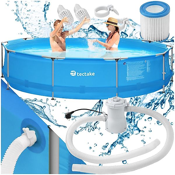 tectake Framepool Swimming Pool rund mit günstig online kaufen