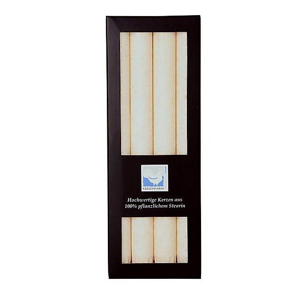 Hahn Kerzenfarm Formkerze Stearin Stabkerze Set - elfenbein 4Stk. günstig online kaufen