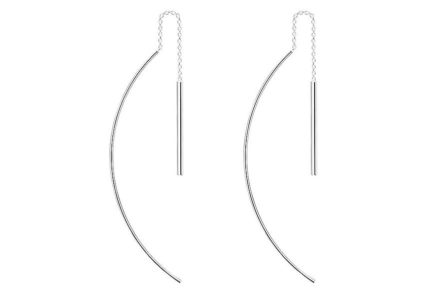 LÖB Paar Ohrhänger Durchzieher 925 Silber Stab Bogen Spirale Ohrringe Hänge günstig online kaufen