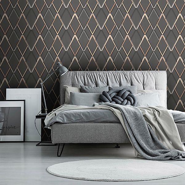 WOW Vliestapete Metallisch Geometrisch, FSC® zertifiziert, günstig online kaufen