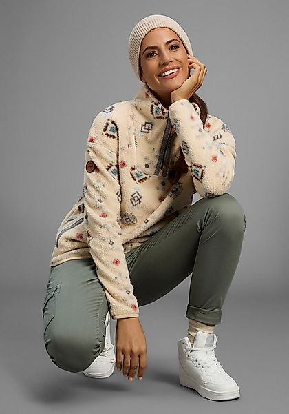 KangaROOS Fleecepullover aus kuscheligem Sherpa Fleece, Half-zip günstig online kaufen