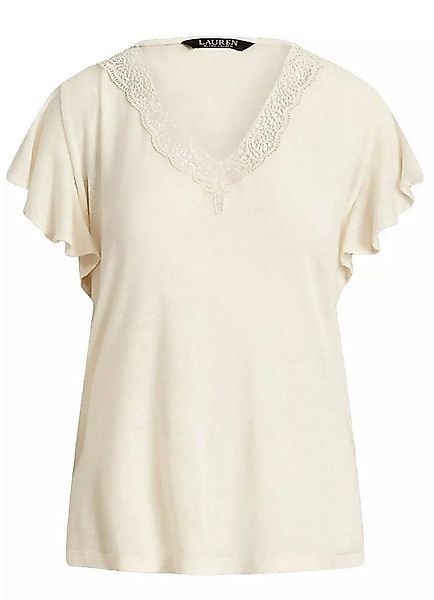 Lauren Ralph Lauren Blusentop SIGLAY LINEN V-Neck Ruffle günstig online kaufen
