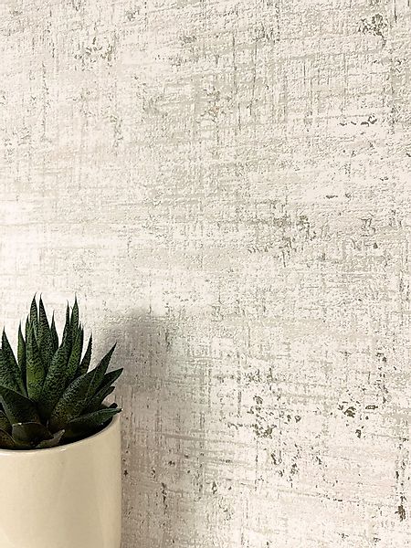 Newroom Vliestapete, Taupe Tapete Modern Used-Look - Mustertapete Loft Tape günstig online kaufen