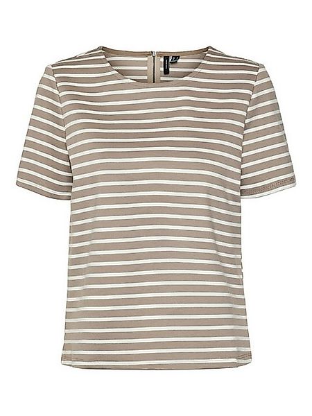Vero Moda T-Shirt Rundhals Blusen mit Zip-Fly Design Halb Arm VMABBY SS ZIP günstig online kaufen