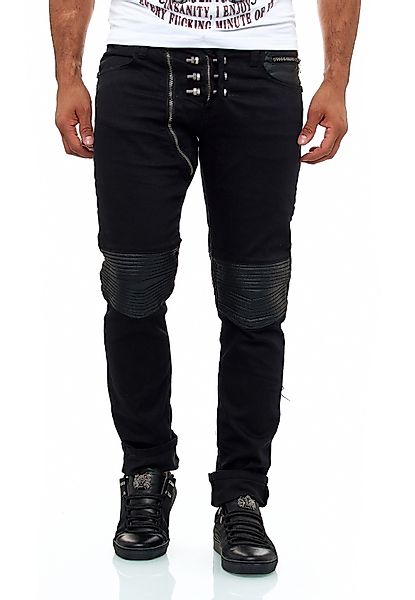 KINGZ Slim-fit-Jeans Herren Designer Schraubenjeans in günstig online kaufen