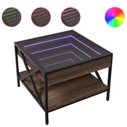 vidaXL Couchtisch Couchtisch mit Infinity-LED Braun günstig online kaufen