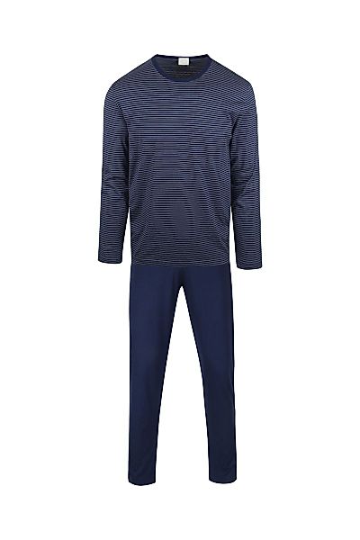 Mey Nachtwäsche Lang Streifen Blau - Größe 48 günstig online kaufen