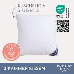 Excellent 3-Kammer-Kopfkissen Venedig, 3-Kammer-Kopfkissen Größenauswahl 40 günstig online kaufen