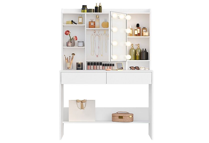 VASAGLE Schminktisch mit Beleuchtung, einstellbare Helligkeit, Frisiertisch günstig online kaufen