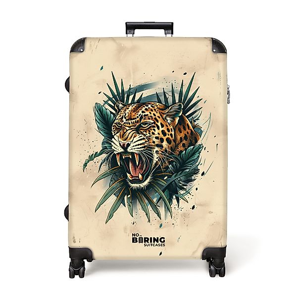 NoBoringSuitcases.com© Hartschalen-Trolley Beige mit Jaguar 77 günstig online kaufen