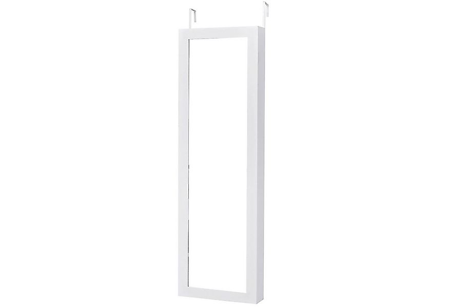 COSTWAY Schmuckschrank mit Ganzkörperspiegel, hängend, mit Haken, weiß günstig online kaufen