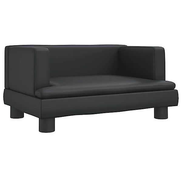 vidaXL Kindersofa Kindersofa Schwarz 60x40x30 cm Kunstleder Kindercouch Kin günstig online kaufen