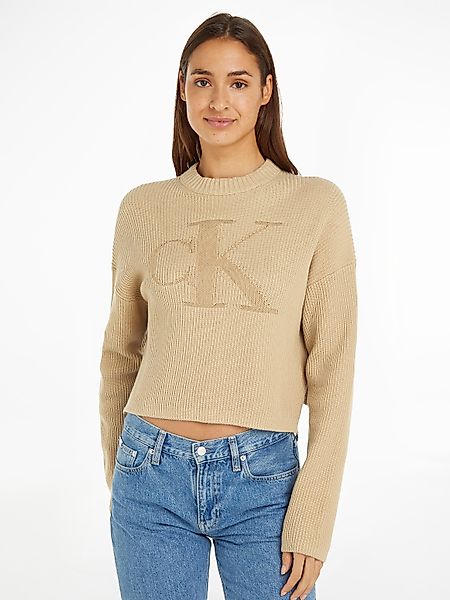Calvin Klein Jeans Stehkragenpullover LOGO INTARSIA günstig online kaufen