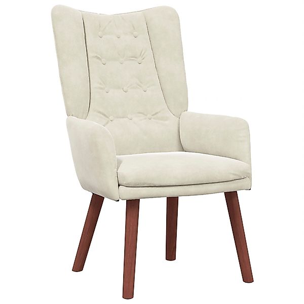 vidaXL Sessel Relaxsessel Creme Samt (1-St) günstig online kaufen