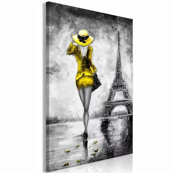 artgeist Wandbild Parisian Woman (1 Part) Vertical Yellow mehrfarbig Gr. 40 günstig online kaufen
