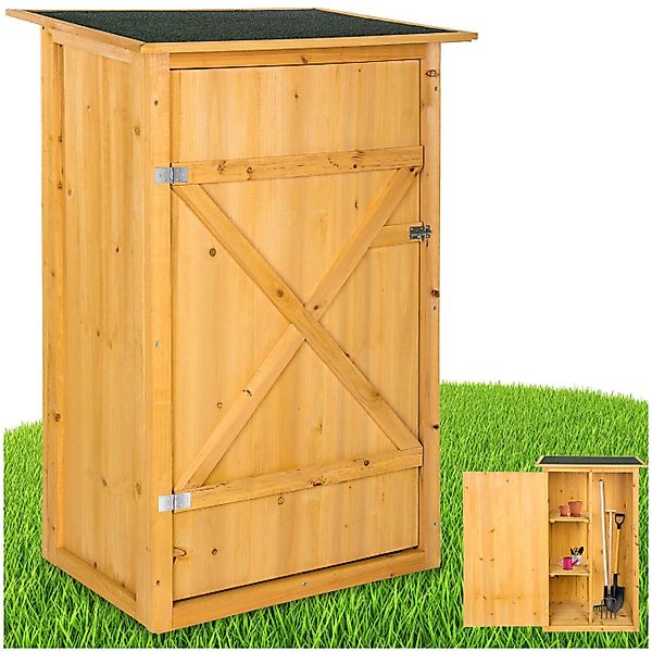 tectake Geräteschrank Gartenschrank mit Flachdach (Bausatz, günstig online kaufen