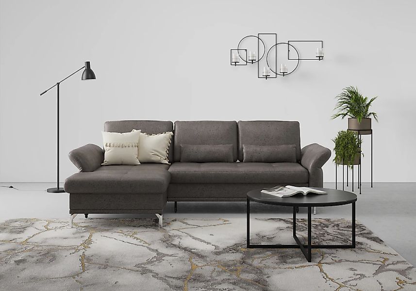 Home affaire Ecksofa "Palm Beach L-Form" Federkern, mit Sitztiefenverstellu günstig online kaufen