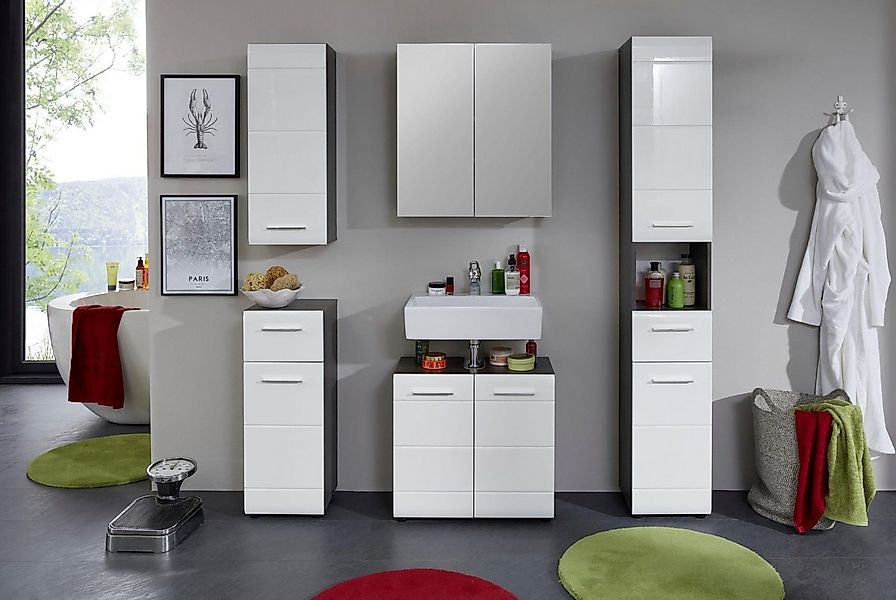 welltime Badmöbel-Set Sovana, (Set, 5-St), Badezimmermöbel mit Fronten in H günstig online kaufen