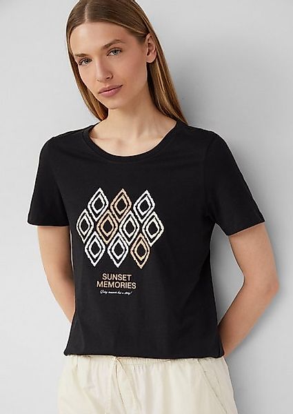 s.Oliver Shirttop Jersey-T-Shirt mit Frontprint günstig online kaufen