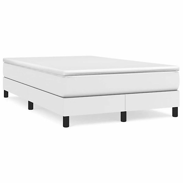 vidaXL Boxspringbett mit Matratze Weiß 120x200 cm Kunstleder1376616 günstig online kaufen