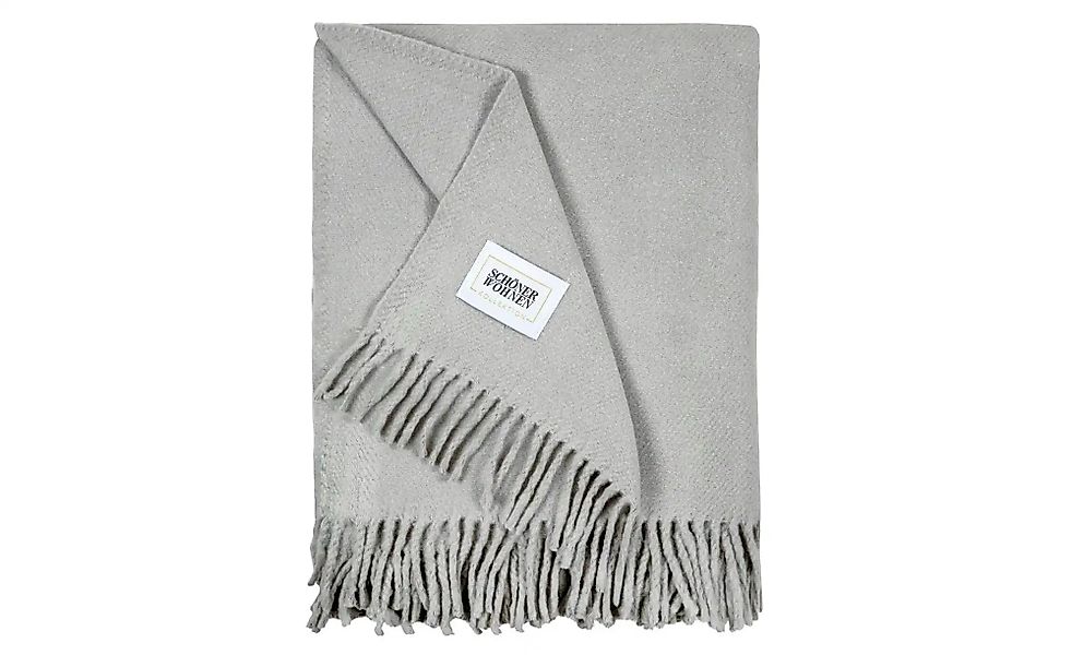 SCHÖNER WOHNEN-Kollektion Wohndecke "Basics" mit Fransen, Kuscheldecke günstig online kaufen