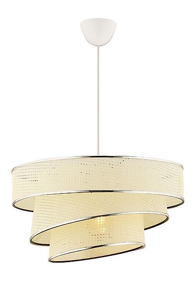 Opviq Pendelleuchte, ohne Leuchtmittel, Textilschirm in Rattanoptik günstig online kaufen