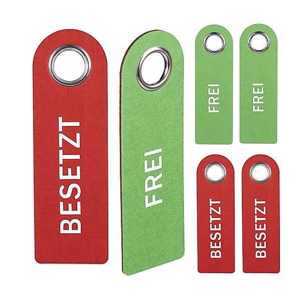 relaxdays Dekohänger Türschild Besetzt Frei 6er günstig online kaufen