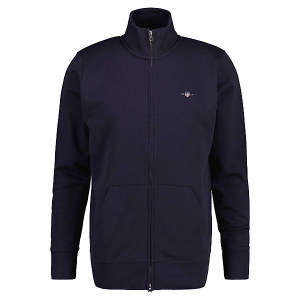 Gant Basic-Sweatjacke mit Stehkragen Farbe dunkelblau Größe: 5XL günstig online kaufen