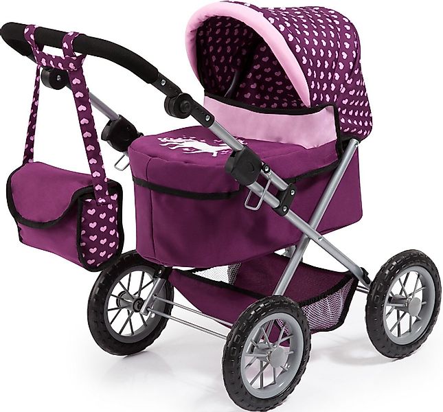 Bayer Puppenwagen Trendy, pflaume, mit Wickeltasche günstig online kaufen