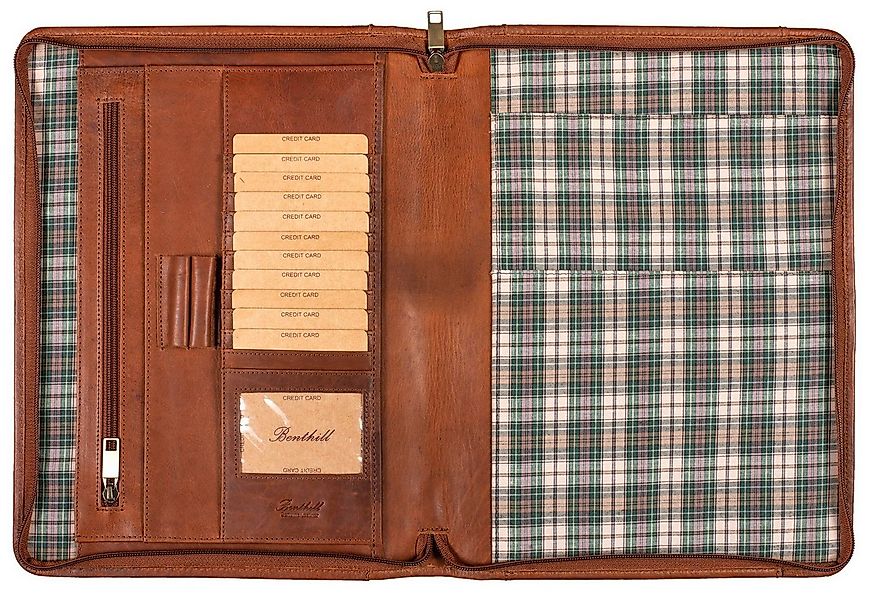 Benthill Aktenmappe A4 Mappe Arbeitsmappe Konferenzmappe Echt Leder Schreib günstig online kaufen