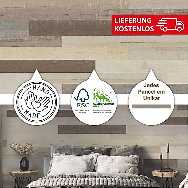 INDO 3D Wandpaneel Barnwall, BxL: 12,00x120,00 cm, 0,14 qm, (Packung mit 0, günstig online kaufen