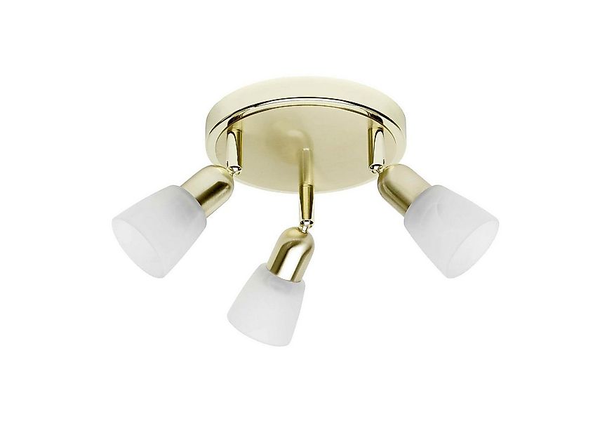Brilliant Deckenstrahler Sofia, ohne Leuchtmittel, Spotrondell 3flg messing günstig online kaufen