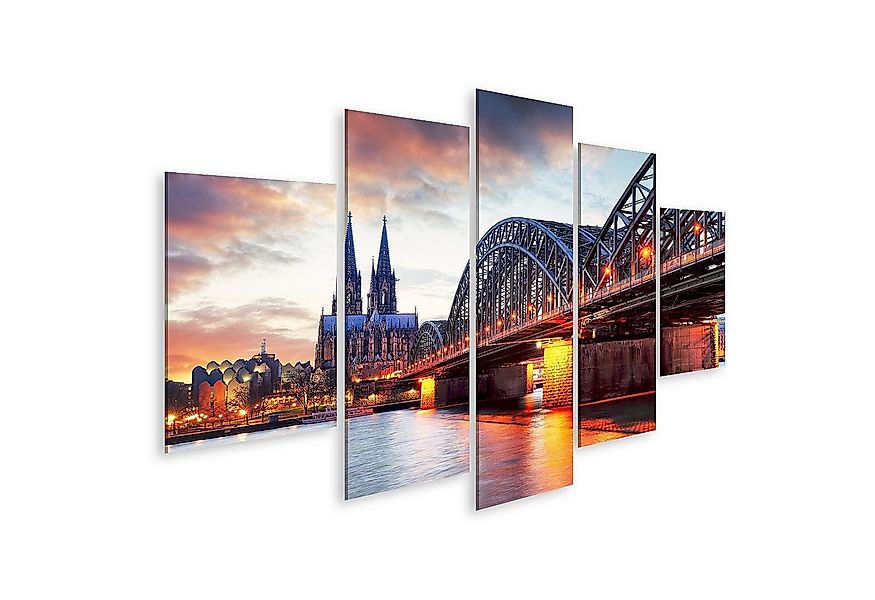 islandburner Leinwandbild Bild auf Leinwand Kölner Dom Hohenzollern Brücke günstig online kaufen