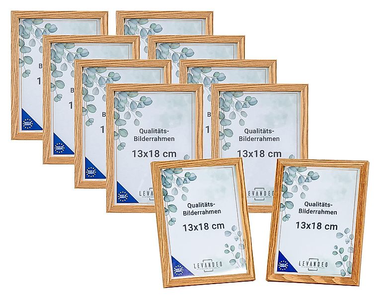 Levandeo® Bilderrahmen, 10er Set Bilderrahmen Echtholz günstig online kaufen