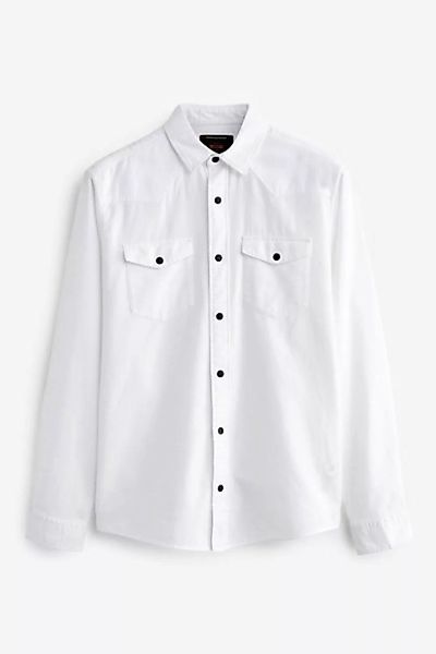 Next Langarmhemd Strukturiertes Langarmhemd mit Zwillingstasche (1-tlg) günstig online kaufen