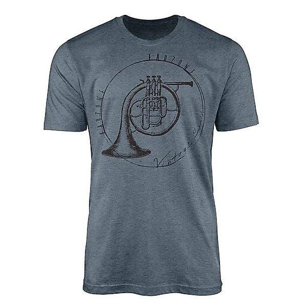 Sinus Art T-Shirt Vintage Herren T-Shirt Waldhorn günstig online kaufen