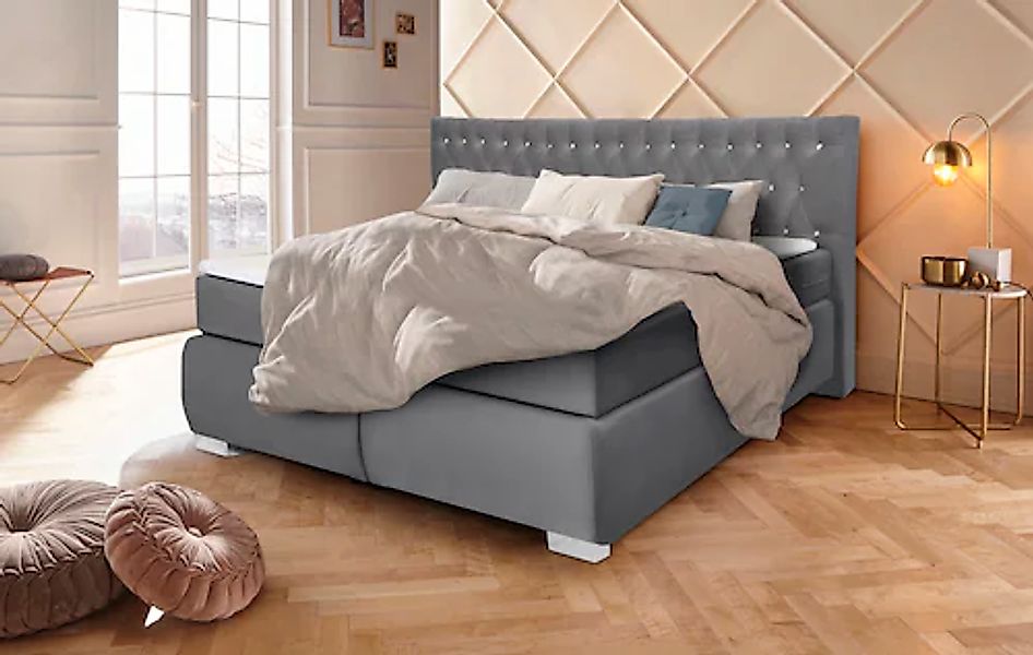 Leonique Boxspringbett »Rumba«, Taschenfederkern-Matratze in Härtegrad 3, i günstig online kaufen