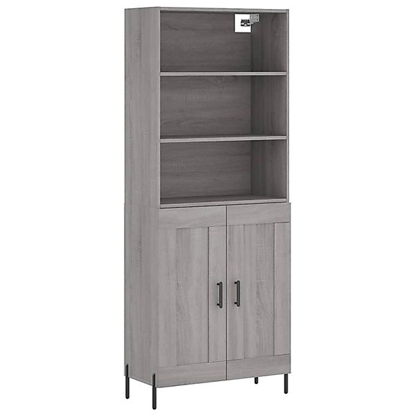 vidaXL Highboard Grau Sonoma 69,5x34x180 cm Holzwerkstoff 3189971 günstig online kaufen