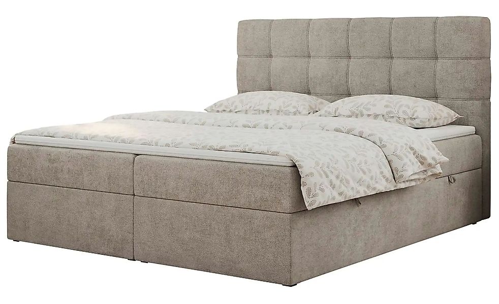 Boxbett mit Bettkasten Erni ¦ beige ¦ Maße (cm): B: 140 H: 110 Betten > Kom günstig online kaufen