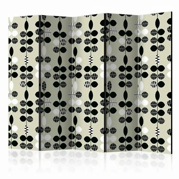 artgeist Paravent Black and White Dots II [Room Dividers] mehrfarbig Gr. 22 günstig online kaufen