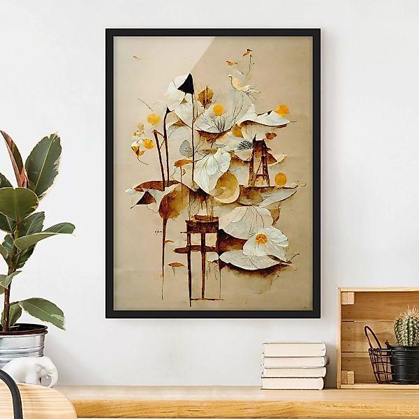 Bild mit Rahmen Abstraktes Bouquet günstig online kaufen