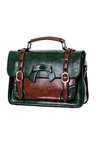 Banned Schultertasche Buckle Bow Grün, Verstellbarer Schultergurt günstig online kaufen
