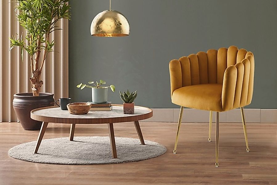 Kayoom Esszimmerstuhl »Stuhl Mucha, dekorativer Luxus-Stuhl«, 1 St., Stoffb günstig online kaufen