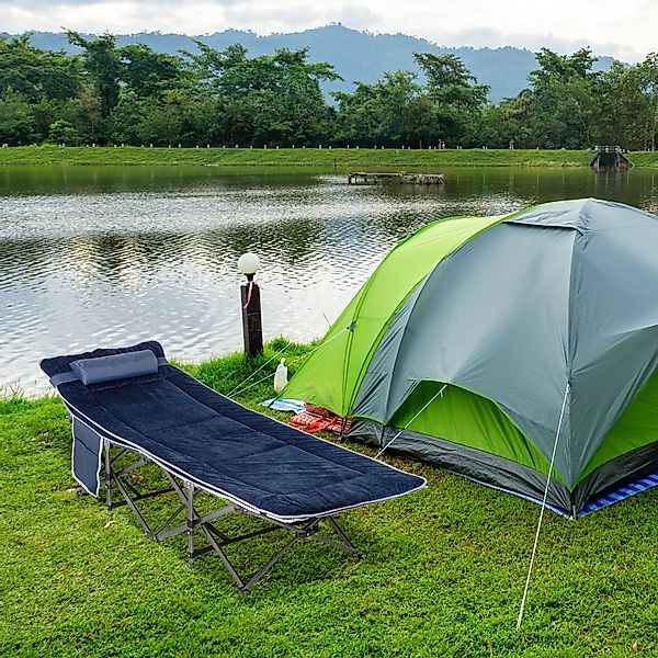 Outsunny Feldbett klappbares Klappbett (Campingbett mit günstig online kaufen