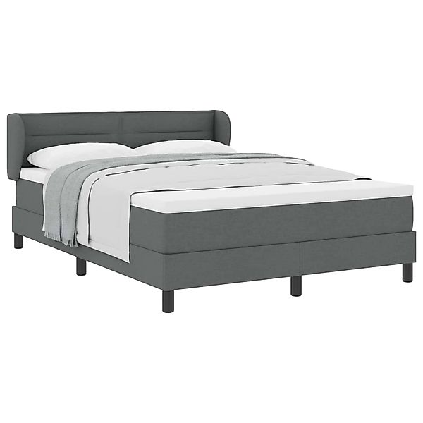 vidaXL Boxspringbett mit Matratze Dunkelgrau 140 x 190 cm Stoff 3339955 günstig online kaufen